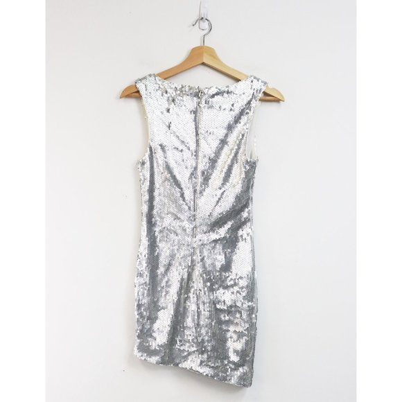 NBD Dinara Deep V-Neck Sequin Formal Mini Dress S - Picture 4 of 6